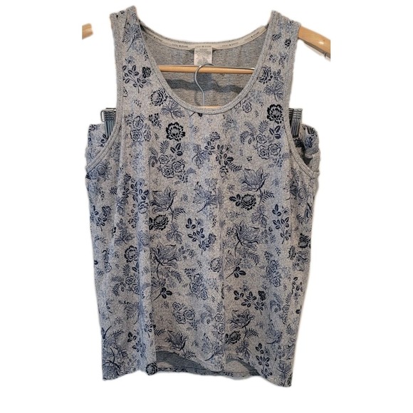 Lucky Brand Women's Large Pajama PJ Set Shirt and Shorts Floral Drawstring Waist - Picture 2 of 16